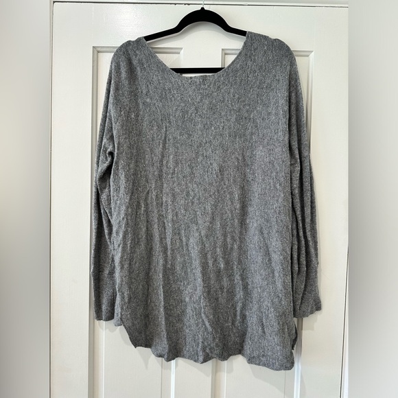 Susana mixed wool soft low scoop neck off the shoulder sweater top blouse - Picture 7 of 13